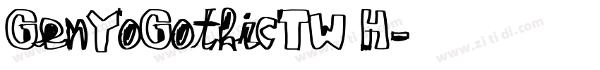 GenYoGothicTW H字体转换